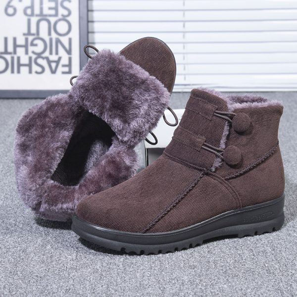 ⁦Women's Cotton Shoes Fashion Plus Velvet Thickened Tube⁩ - الصورة ⁦3⁩