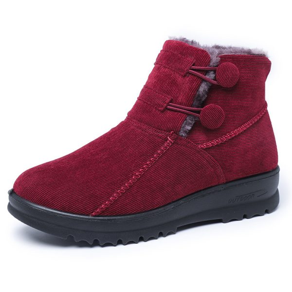 ⁦Women's Cotton Shoes Fashion Plus Velvet Thickened Tube⁩ - الصورة ⁦4⁩