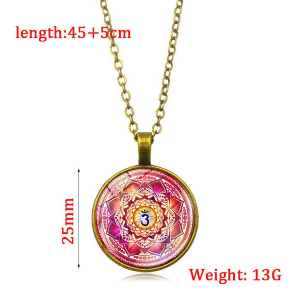 ⁦Accessories Yoga Mandala Time Gem Necklace⁩ - الصورة ⁦2⁩