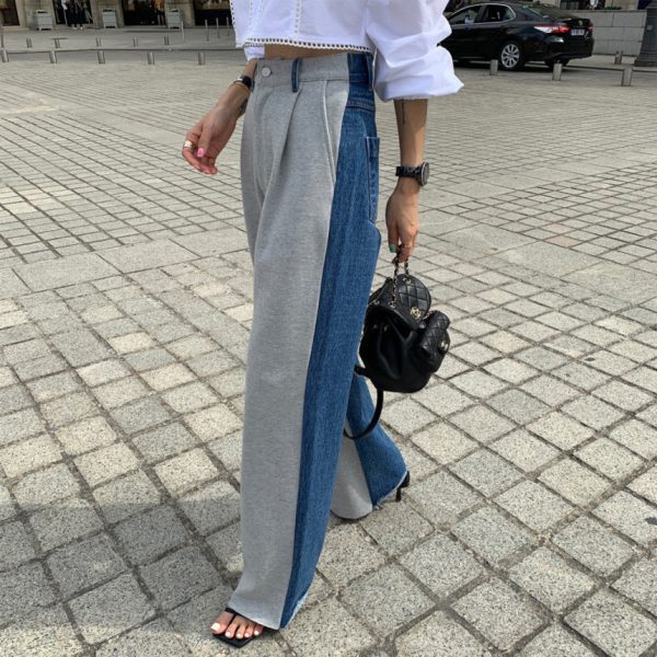 ⁦Women's Denim Elastic Waist Casual Pants⁩ - الصورة ⁦9⁩