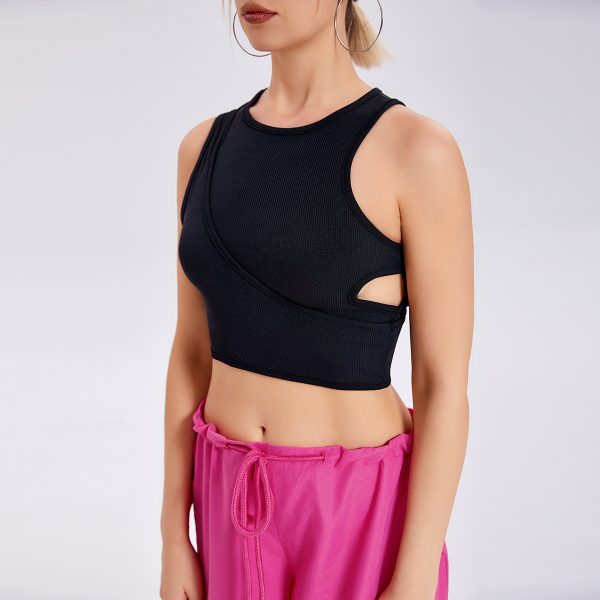⁦Cutout Cropped Navel Vest⁩ - الصورة ⁦7⁩