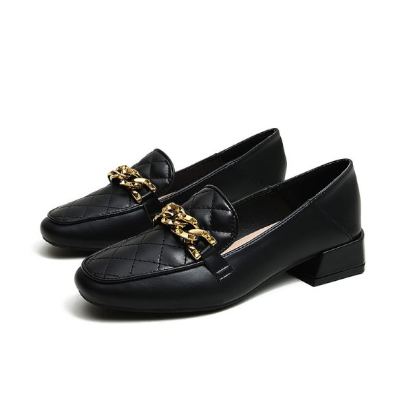 ⁦Women's Soft Sole Square Toe Low Heel Shoes⁩ - الصورة ⁦5⁩