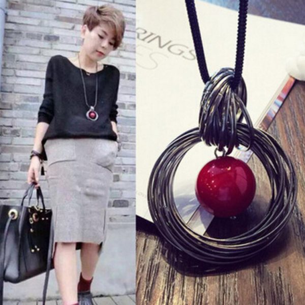 ⁦Accessories Decorative Jewelry Necklace Sweater Chain Long Women⁩ - الصورة ⁦6⁩