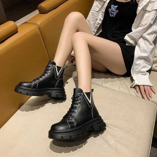 ⁦Autumn Autumn Shoes Martin Boots Autumn Thick Soled Casual Sports Sneakers⁩ - الصورة ⁦4⁩