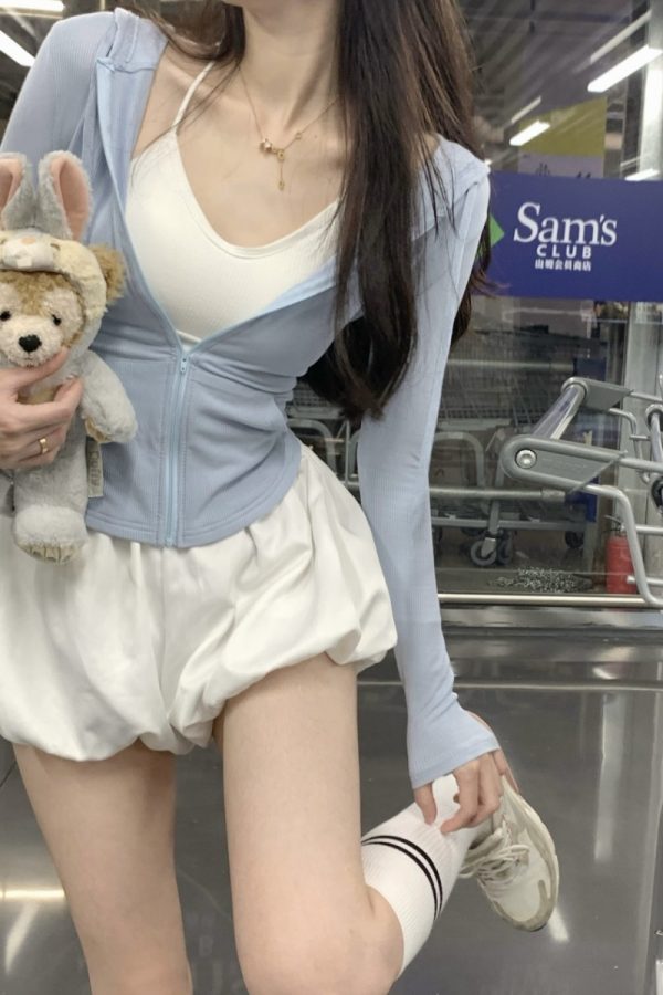 ⁦Women's Drawstring Hooded Thin Sun Protection Clothing Coat⁩ - الصورة ⁦7⁩