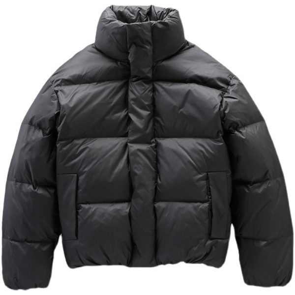 ⁦Black Stand-up Collar Down Jacket For Men⁩ - الصورة ⁦6⁩