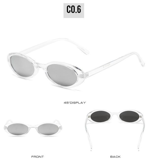 ⁦UV-proof Sunshade Small Oval Frame Sunglasses⁩ - الصورة ⁦8⁩