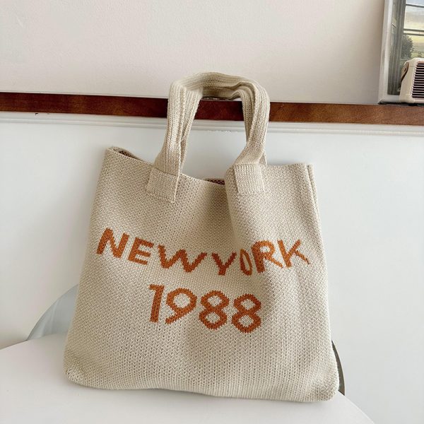 ⁦Women's Stylish Simple And Versatile Large Capacity Shoulder Tote⁩ - الصورة ⁦3⁩